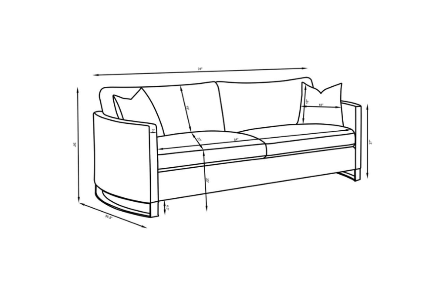 Corliss 3-piece Velvet Upholstered Sofa Set Camel 508824-S3 Comming Soon