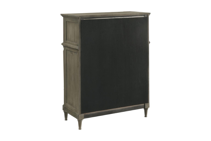 Juego de dormitorio de 5 piezas Alderwood Eastern King en gris francés 223121KE-S5