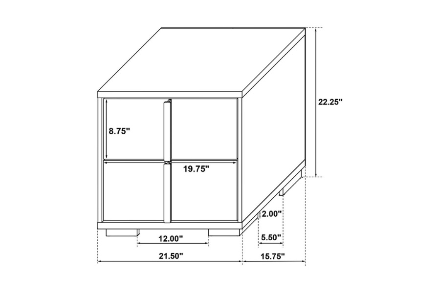 Próximamente, juego de dormitorio doble de 5 piezas Marceline, color negro 222831T-S5