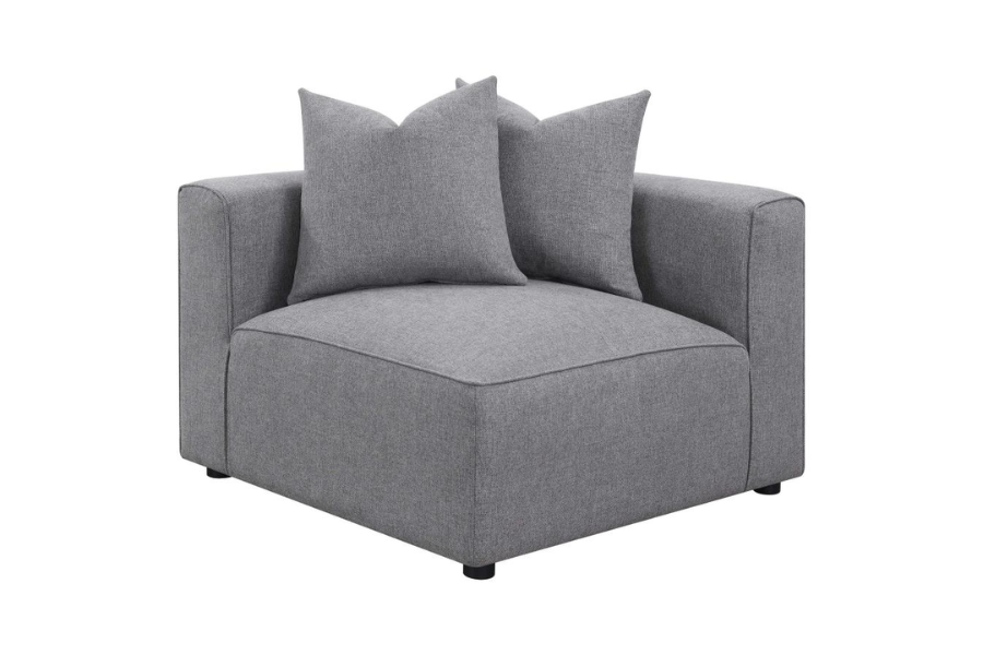 Seccional modular tapizado Jennifer de 6 piezas gris 551594-SET