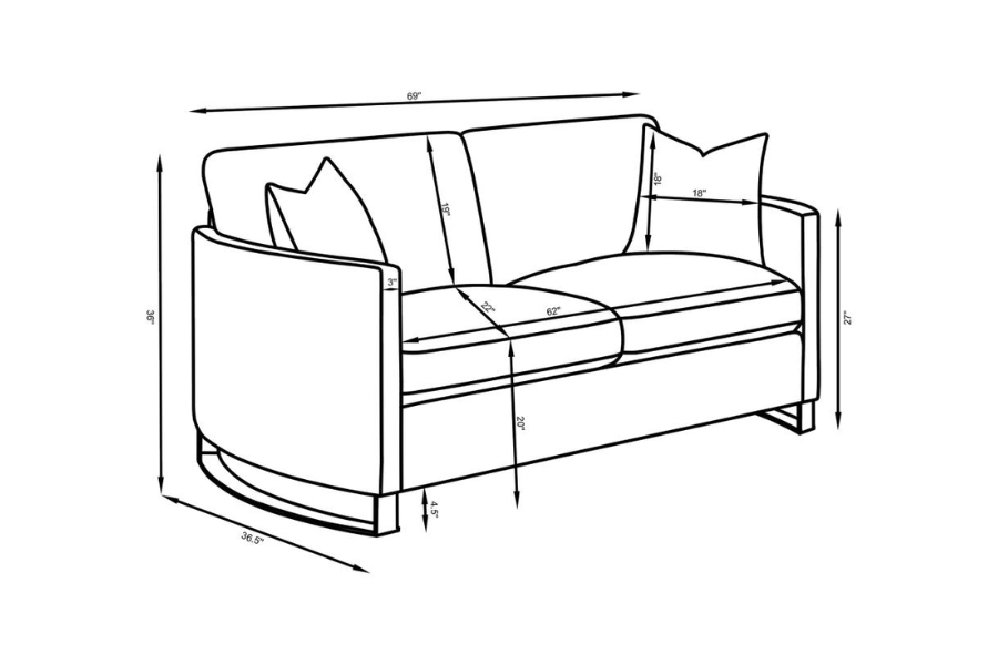 Corliss 3-piece Velvet Upholstered Sofa Set Camel 508824-S3 Comming Soon
