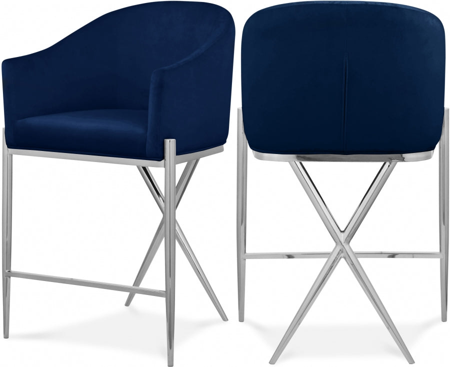 Xavier Counter Stool SKU: 866Navy-C