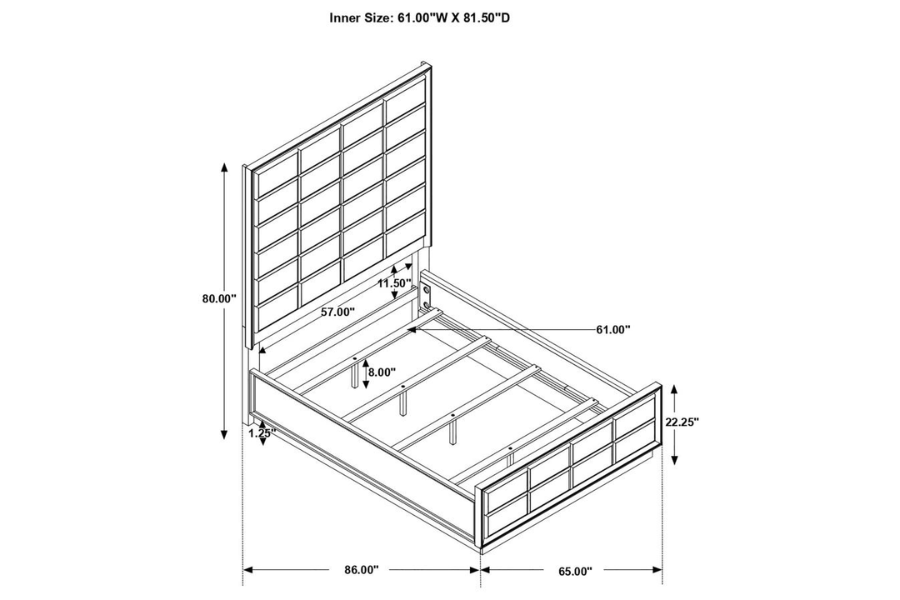 Durango 5-piece Queen Bedroom Set Smoked Peppercorn 223261Q-S5