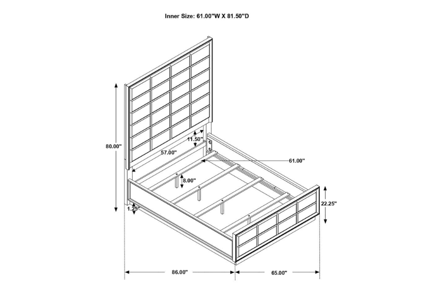 Durango 4-piece Queen Bedroom Set Smoked Peppercorn 223261Q-S4