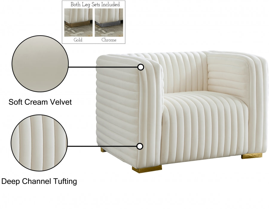 Ravish Velvet Chair SKU: 640Grey-C