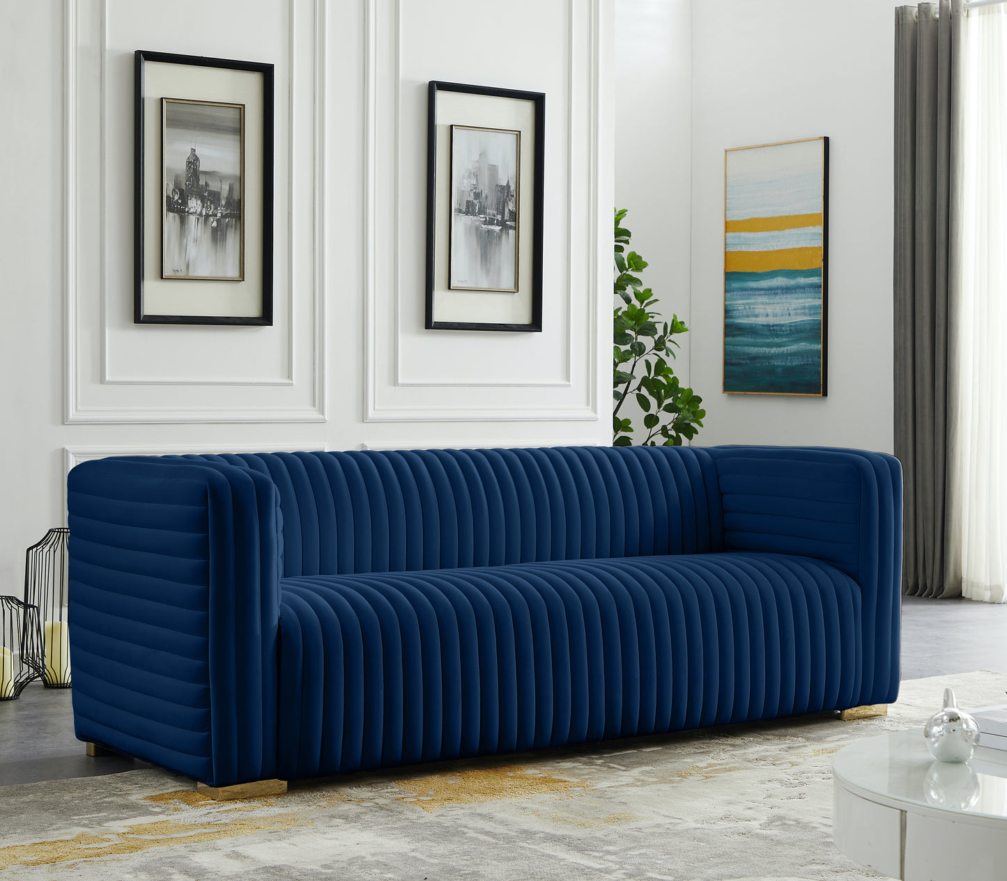 Ravish Velvet Sofa SKU: 640Pink-S