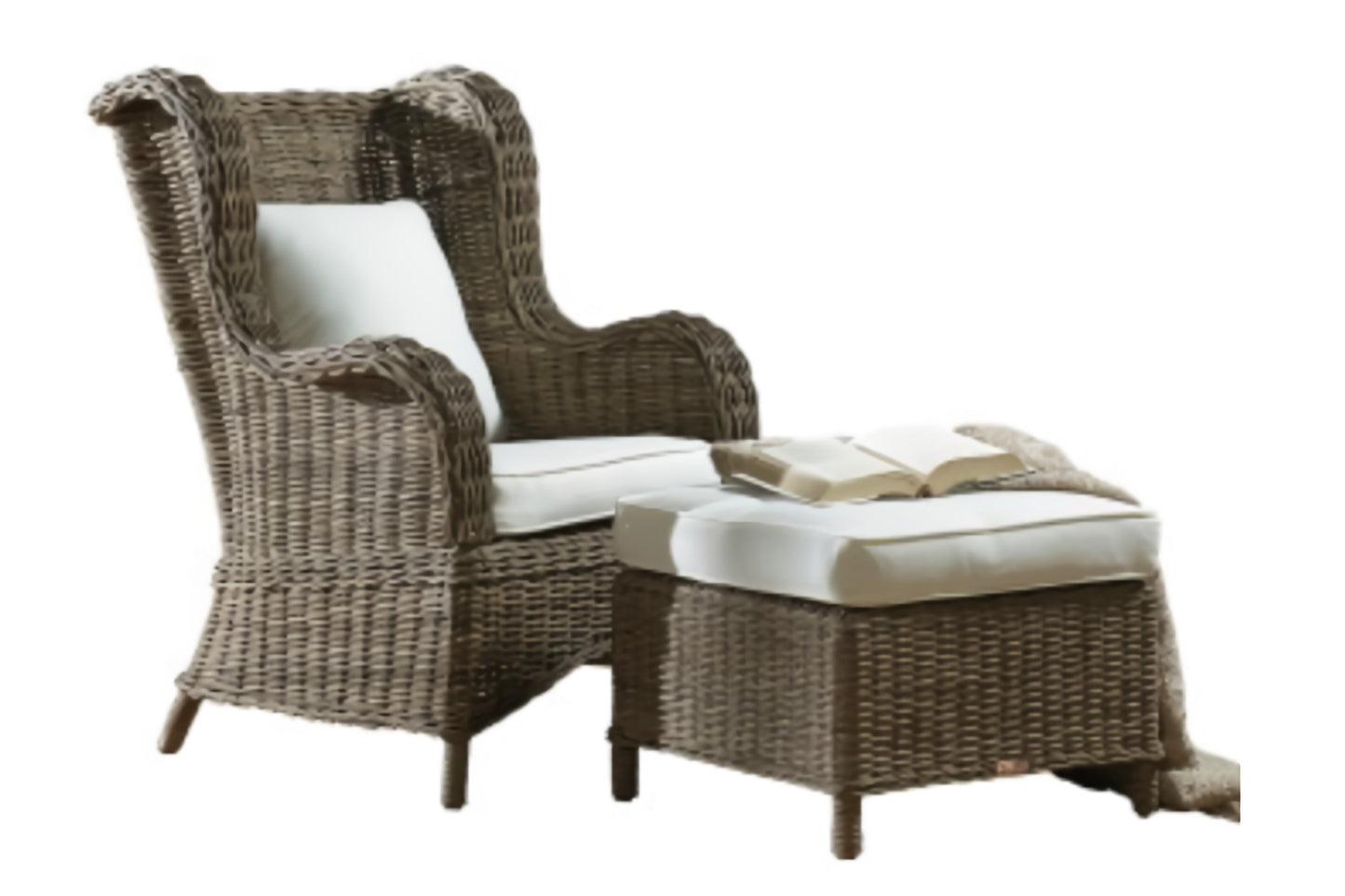 Exuma 2 PC Occasional Chair Set w/beige cushion