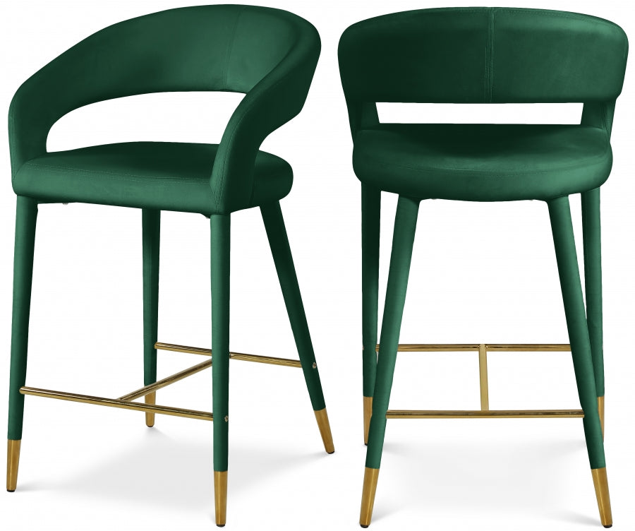 Destiny Velvet Stool SKU: 540Cognac-C