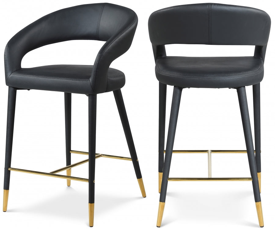 Destiny Faux Leather Stool SKU: 541White-C