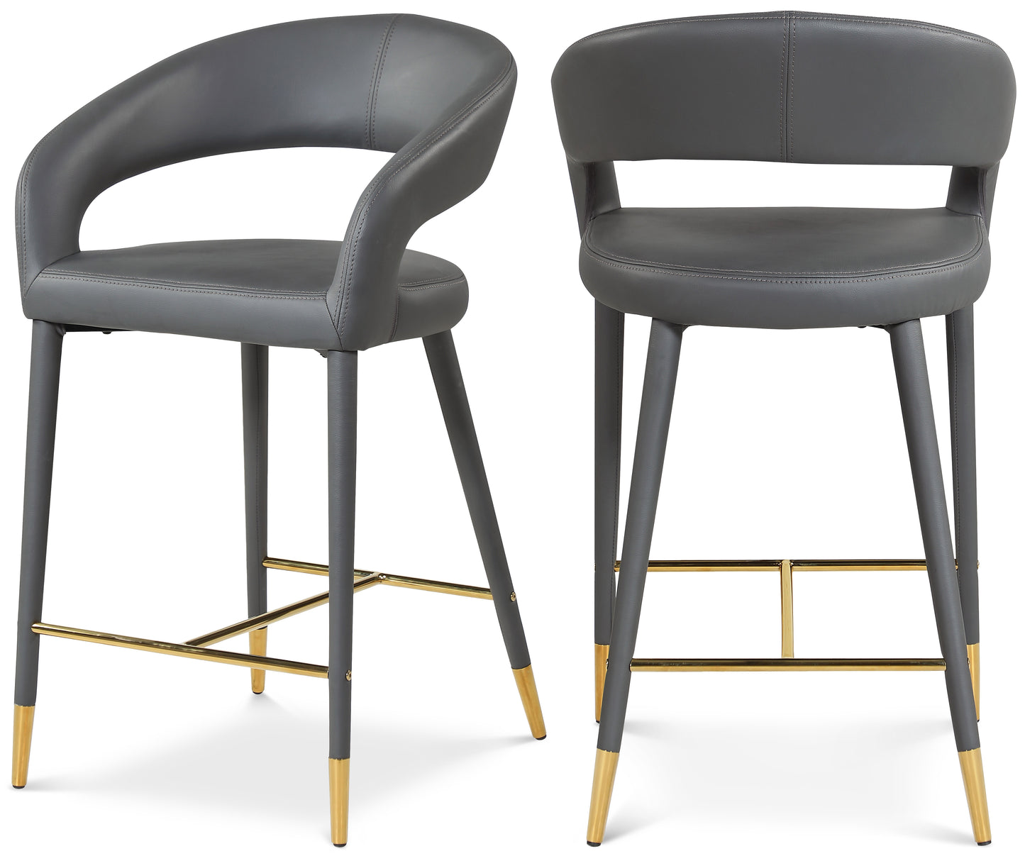 Destiny Faux Leather Stool SKU: 541White-C