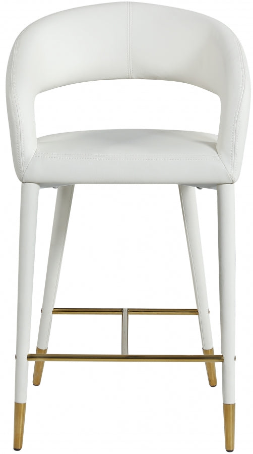 Destiny Faux Leather Stool SKU: 541White-C