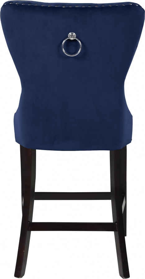 Nikki Velvet Counter Stool SKU: 741Navy-C