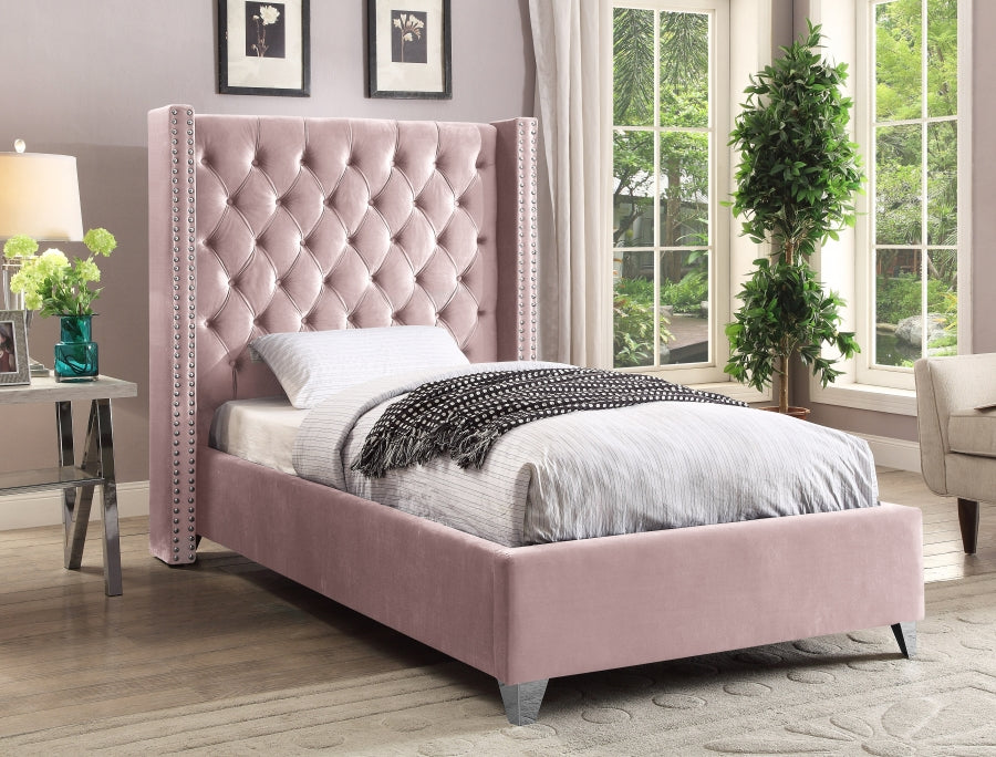 Aiden Velvet Bed SKU: AidenPink-T