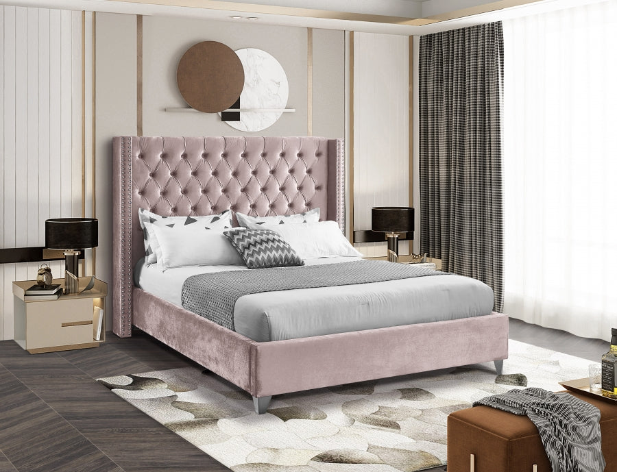 Aiden Velvet Bed SKU: AidenPink-T