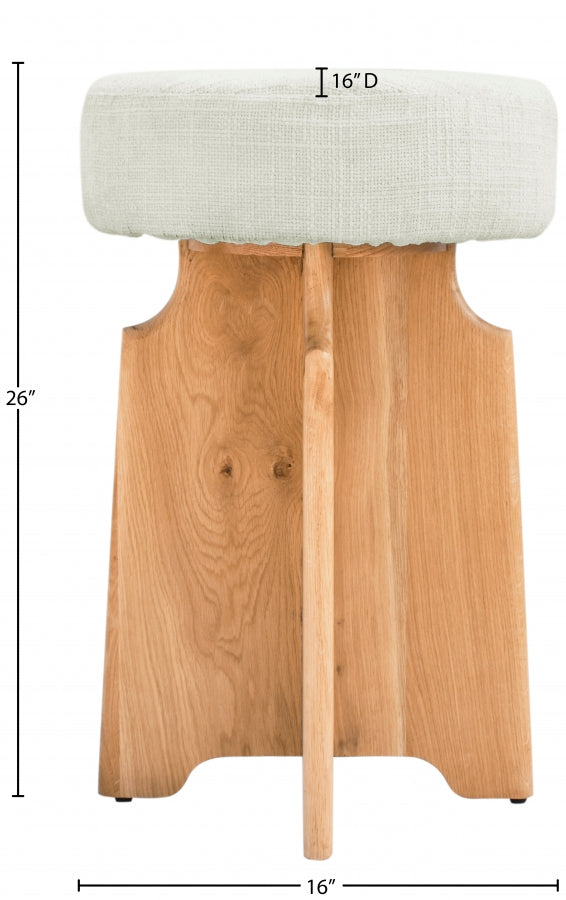 Jasper Boucle Fabric Counter Stool SKU: 837Cream-C