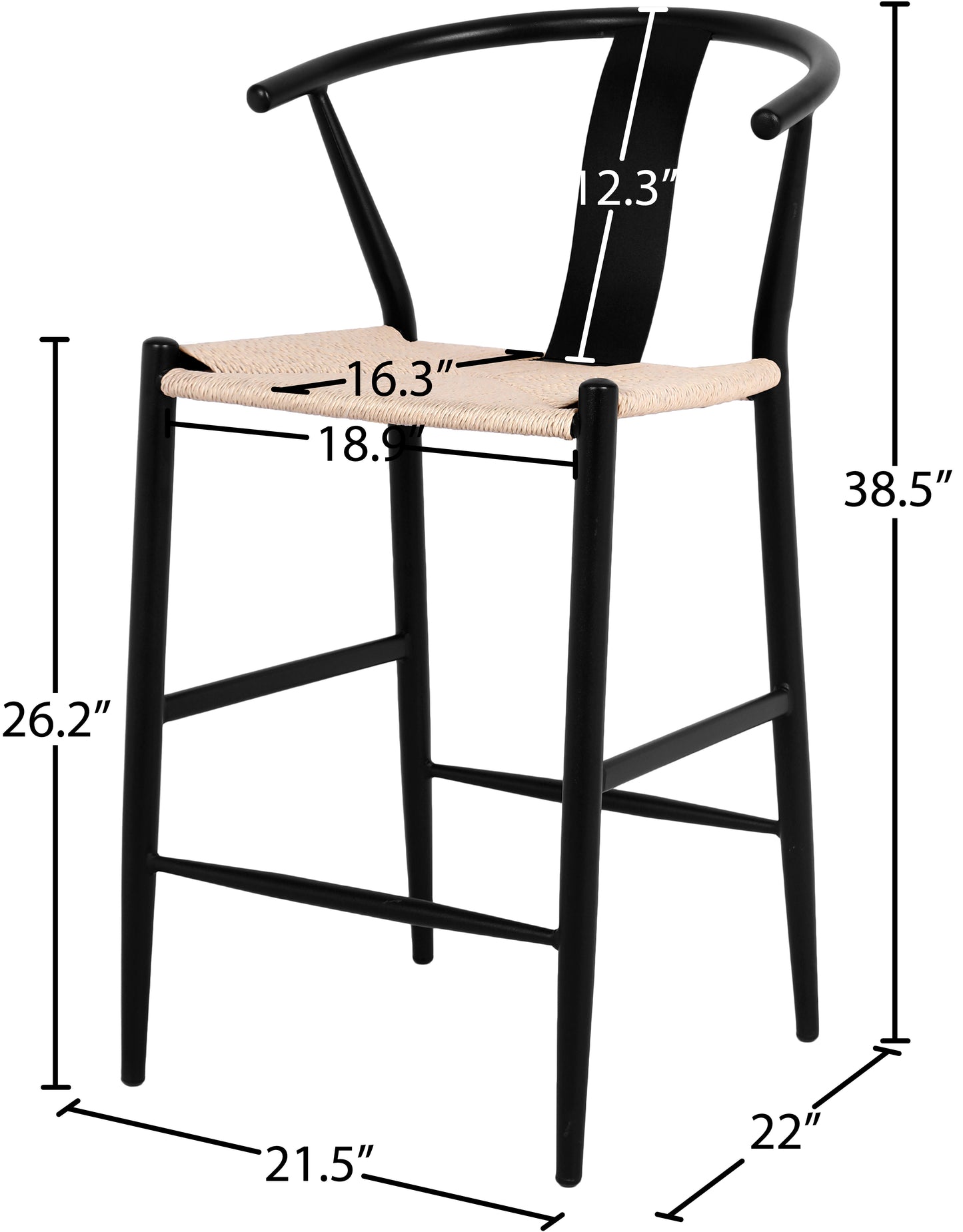 Beck Stool SKU: 894Black-C