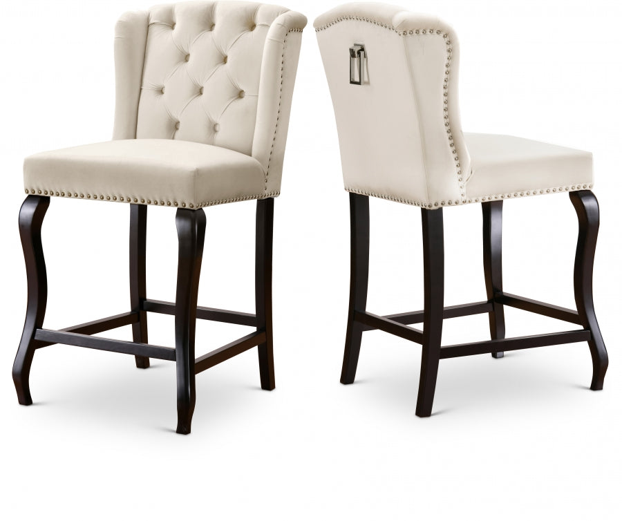 Suri Velvet Counter Stool SKU: 773Cream-C