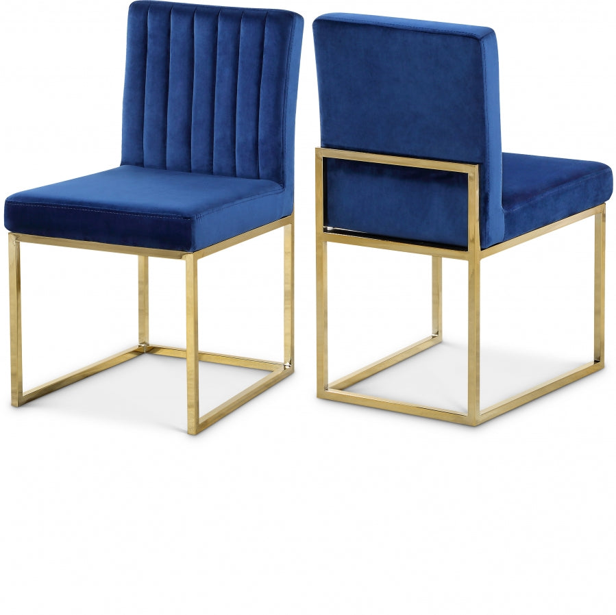 Giselle Velvet Dining Chair SKU: 778Pink-C