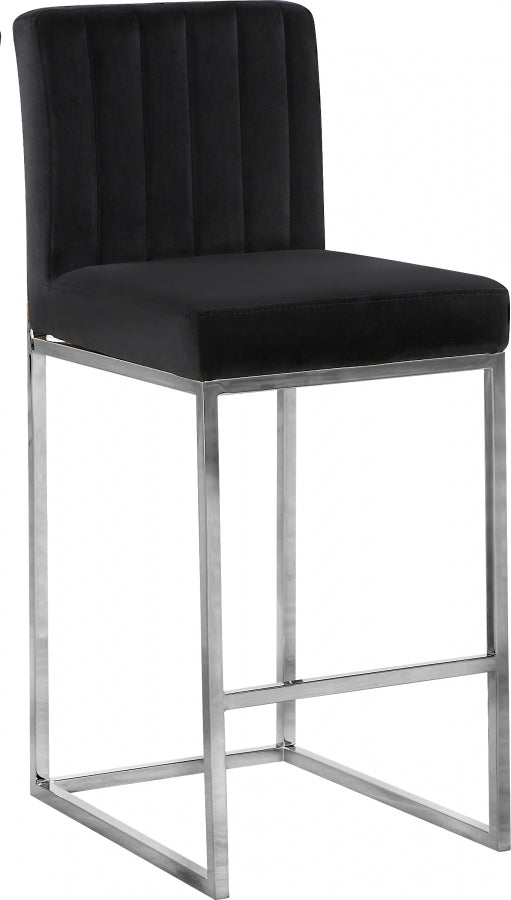 Giselle Velvet Counter Stool SKU: 782Black-C