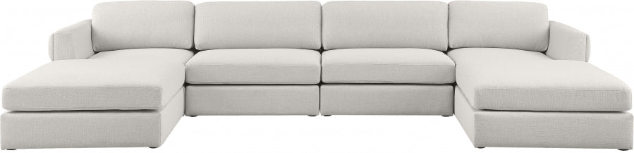 Beckham Linen Textured Modular Sectional SKU: 681Beige-Sec6C
