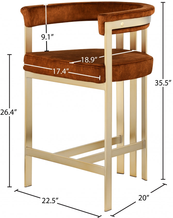 Marcello Counter Stool SKU: 596Cognac-C