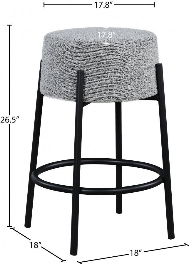 Avalon Boucle Fabric Counter Stool SKU: 821Grey-C