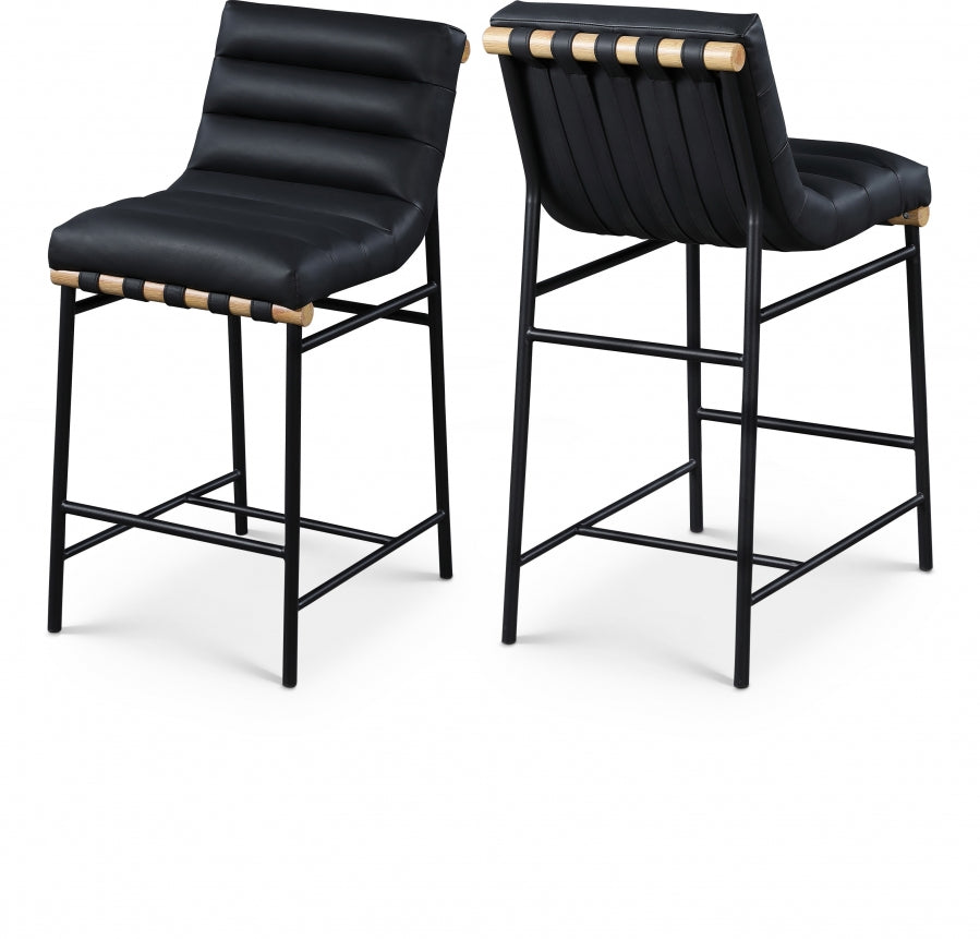 Burke Faux Leather Counter Stool SKU: 857Black-C