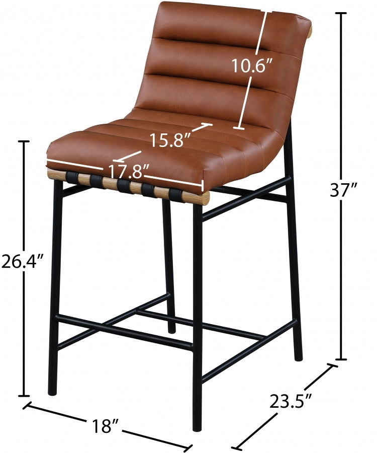 Burke Faux Leather Counter Stool SKU: 857Black-C