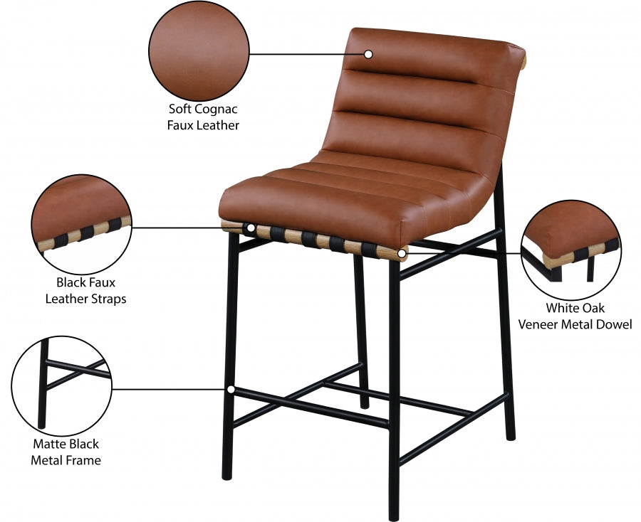 Burke Faux Leather Counter Stool SKU: 857Black-C