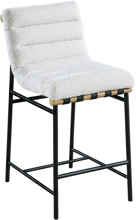Burke Boucle Fabric Counter Stool SKU: 857Cream-C