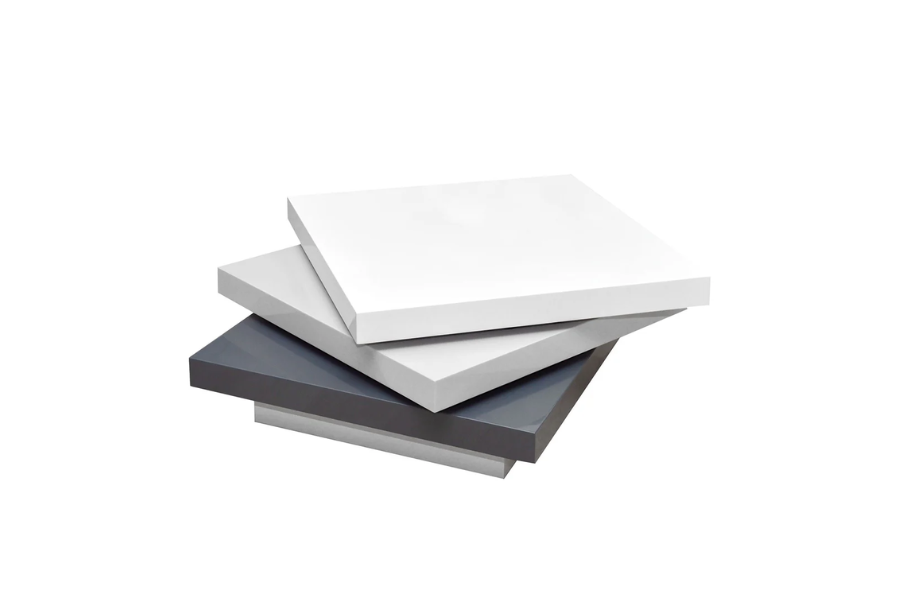 C -637 Glossy White and Gray Swivel Coffee Table C637