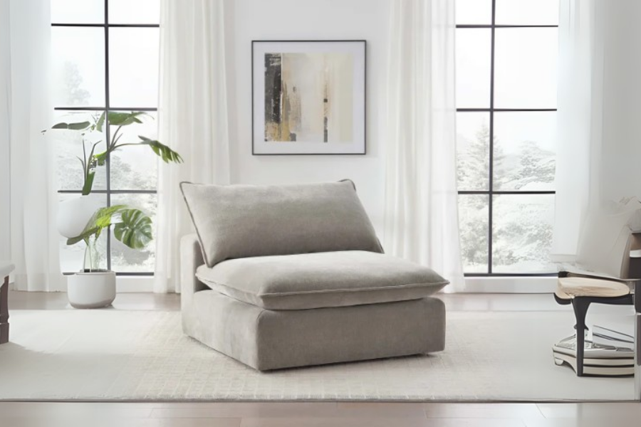 Sereen Fabric Armless Chair – Venini Furniture Sereen Fabric Armless Chair – Venini Furniture