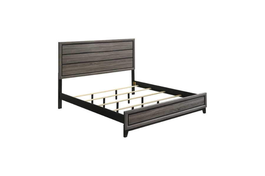 Cama con paneles Watson Wood Eastern King en roble gris 212421KE