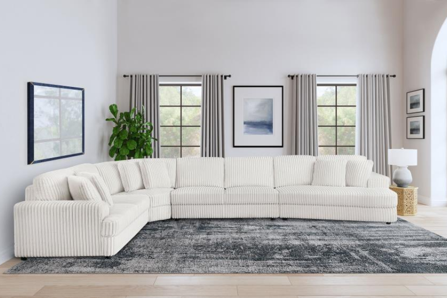 Emberson 4-piece Upholstered Modular Sectional Sofa Ivory 508851-SEC