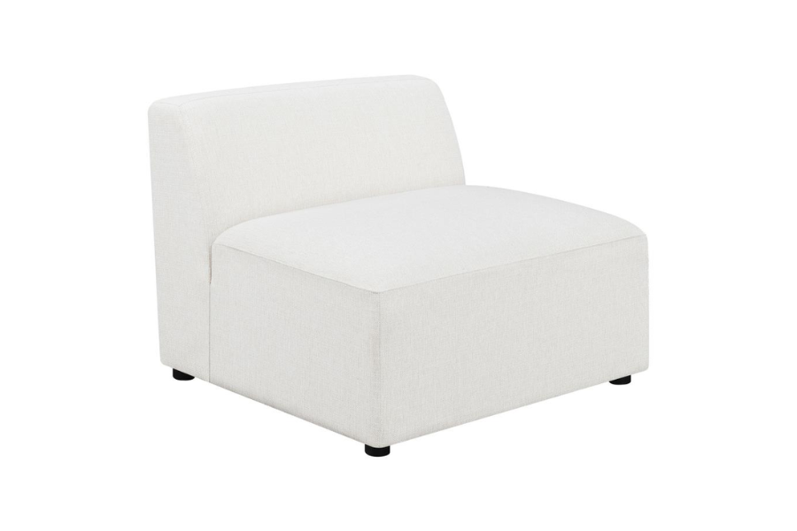 Sillón Freddie tapizado con respaldo estrecho y sin brazos Pearl 551641