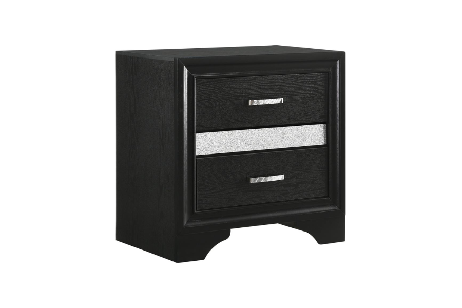 Miranda 2-drawer Nightstand Black 206362