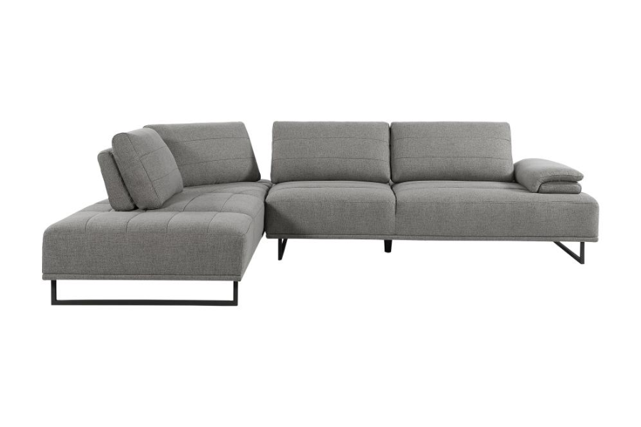 Sofá seccional tapizado Arden con respaldo ajustable en color topo 508888