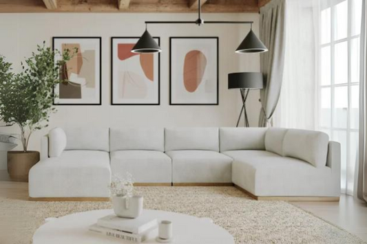 Henredon Murphy Fabric Modular Sectional with ottoman Floor Model