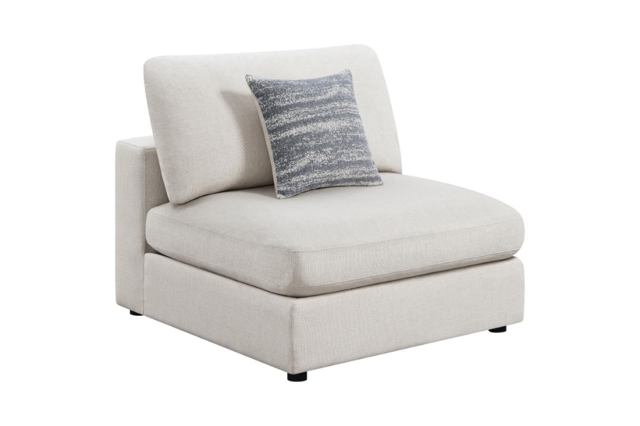 Sillón Serene tapizado sin brazos beige 551321