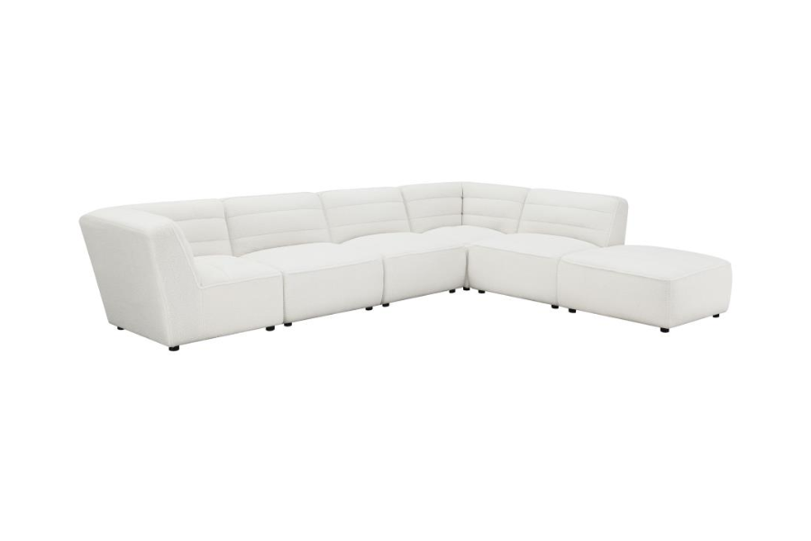 Sofá modular seccional tapizado Sunny de 6 piezas en color natural 551621-SET
