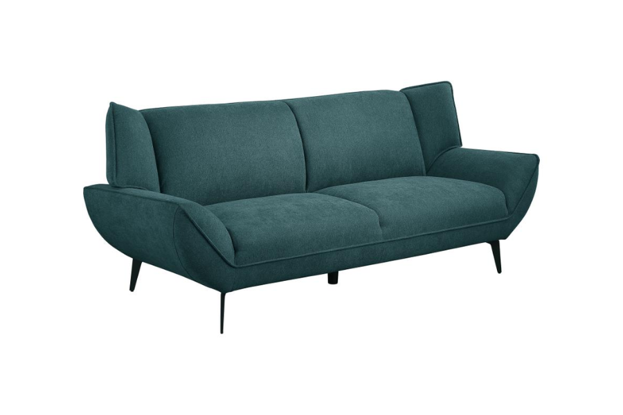 Acton Upholstered Flared Arm Sofa Teal Blue 511161