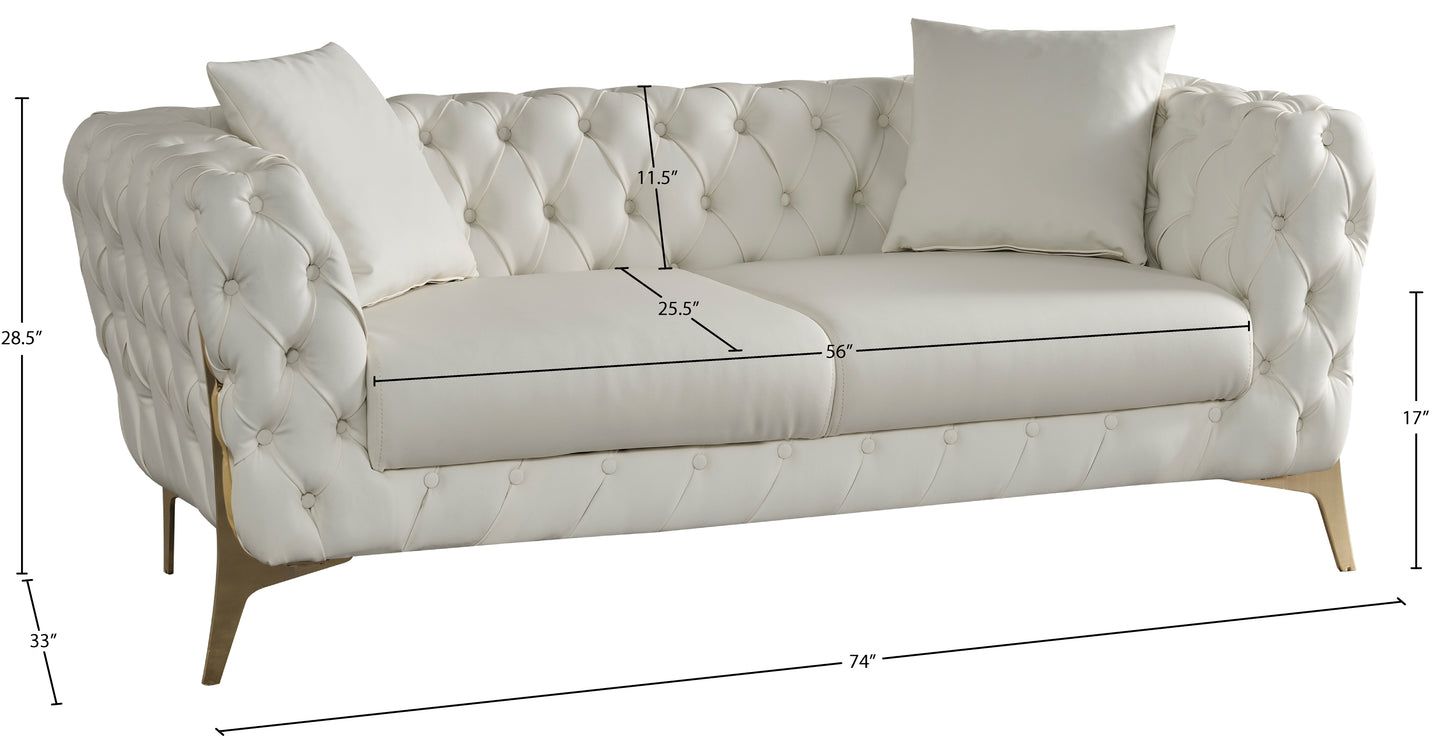 Aurora Faux Leather Loveseat SKU: 682-L