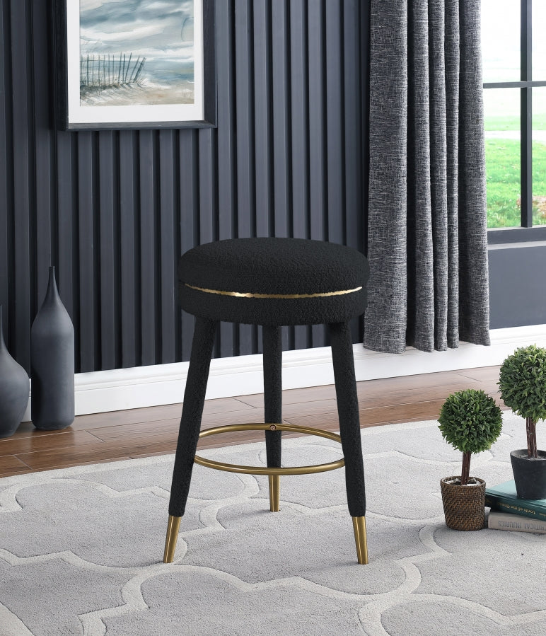 Coral Boucle Fabric Counter Stool SKU: 723Cream