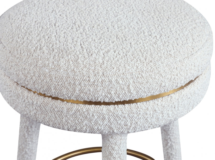 Coral Boucle Fabric Counter Stool SKU: 723Cream