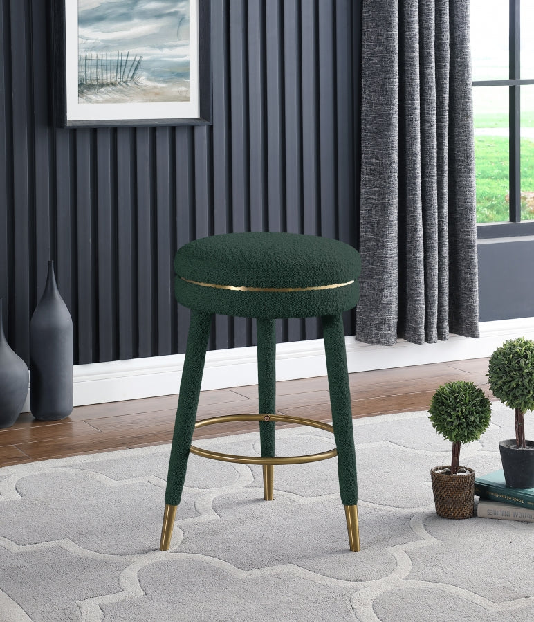 Coral Boucle Fabric Counter Stool SKU: 723Cream
