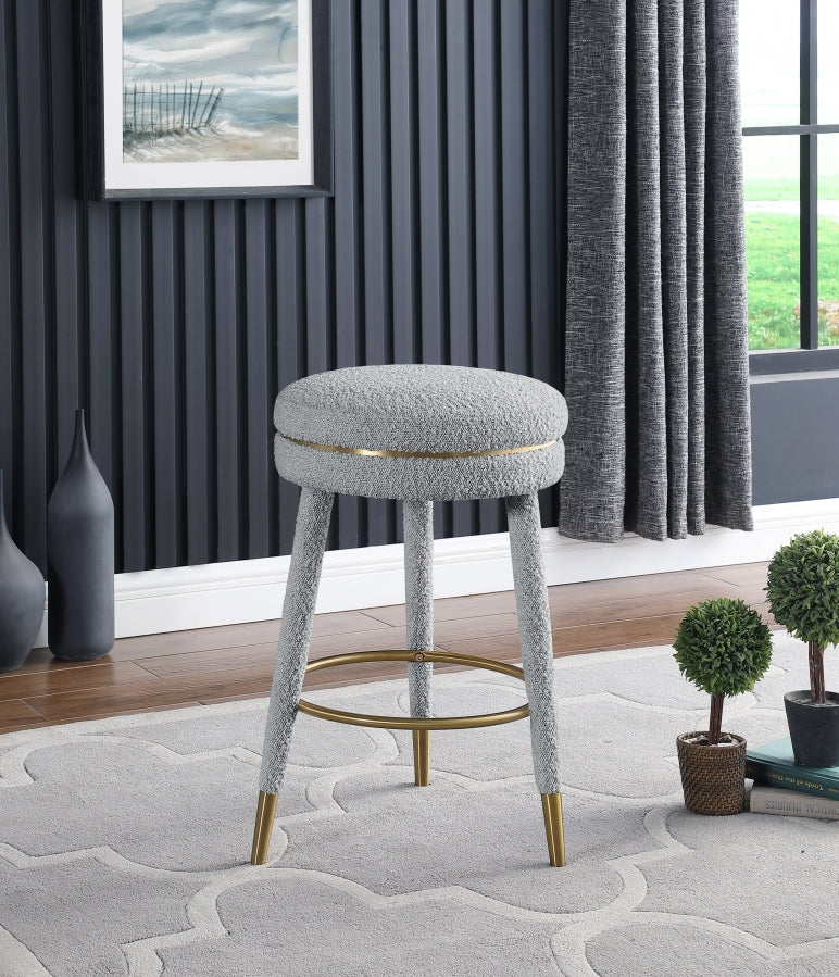 Coral Boucle Fabric Counter Stool SKU: 723Cream