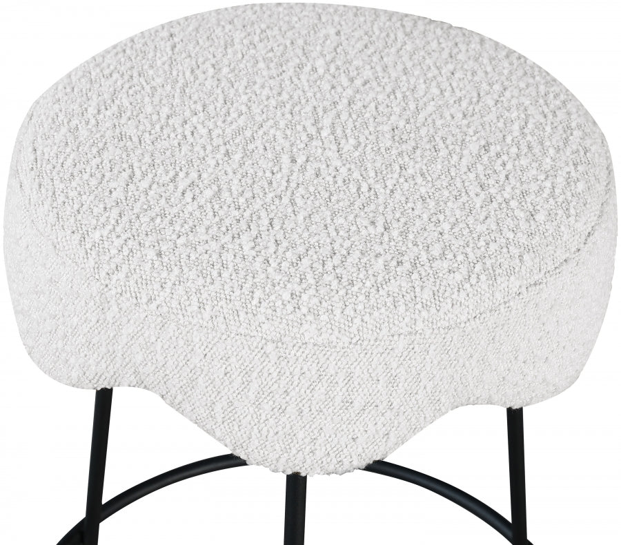 Fleur Boucle Fabric Counter Stool SKU: 513Green-C