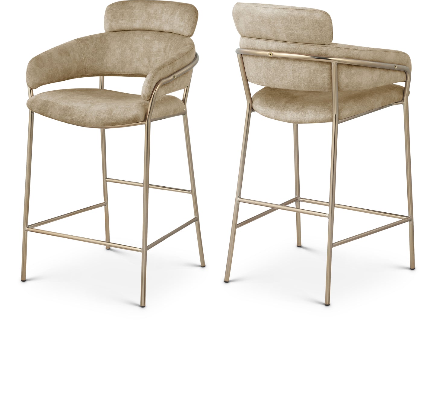 Yara Velvet Counter Stool SKU: 550Grey-C