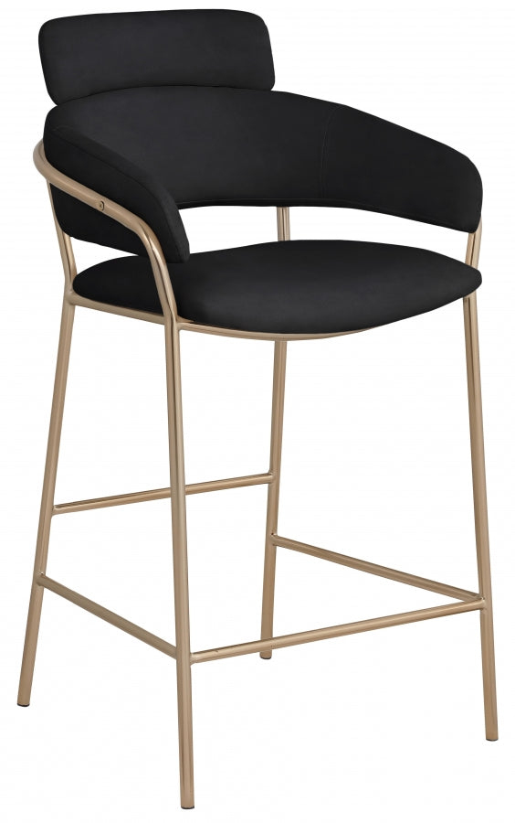 Yara Velvet Counter Stool SKU: 550Beige-C