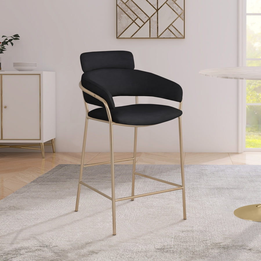 Yara Velvet Counter Stool SKU: 550Beige-C